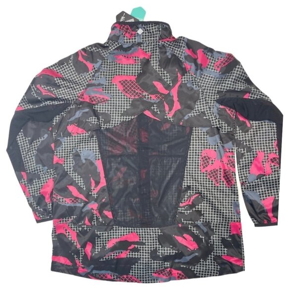NWT Rise by LuLaRoe Determined Athletic Zip Jacket Medium Black Pink Hi-Low Vent - Picture 3 of 16